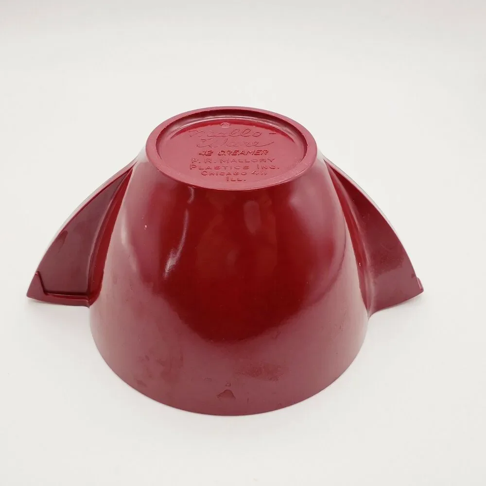 Vtg Malloware 42 Creamer Maroon Melamine PR Mallory Plastic Mid Century Camping