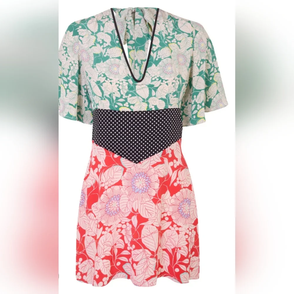 Topshop mixed print