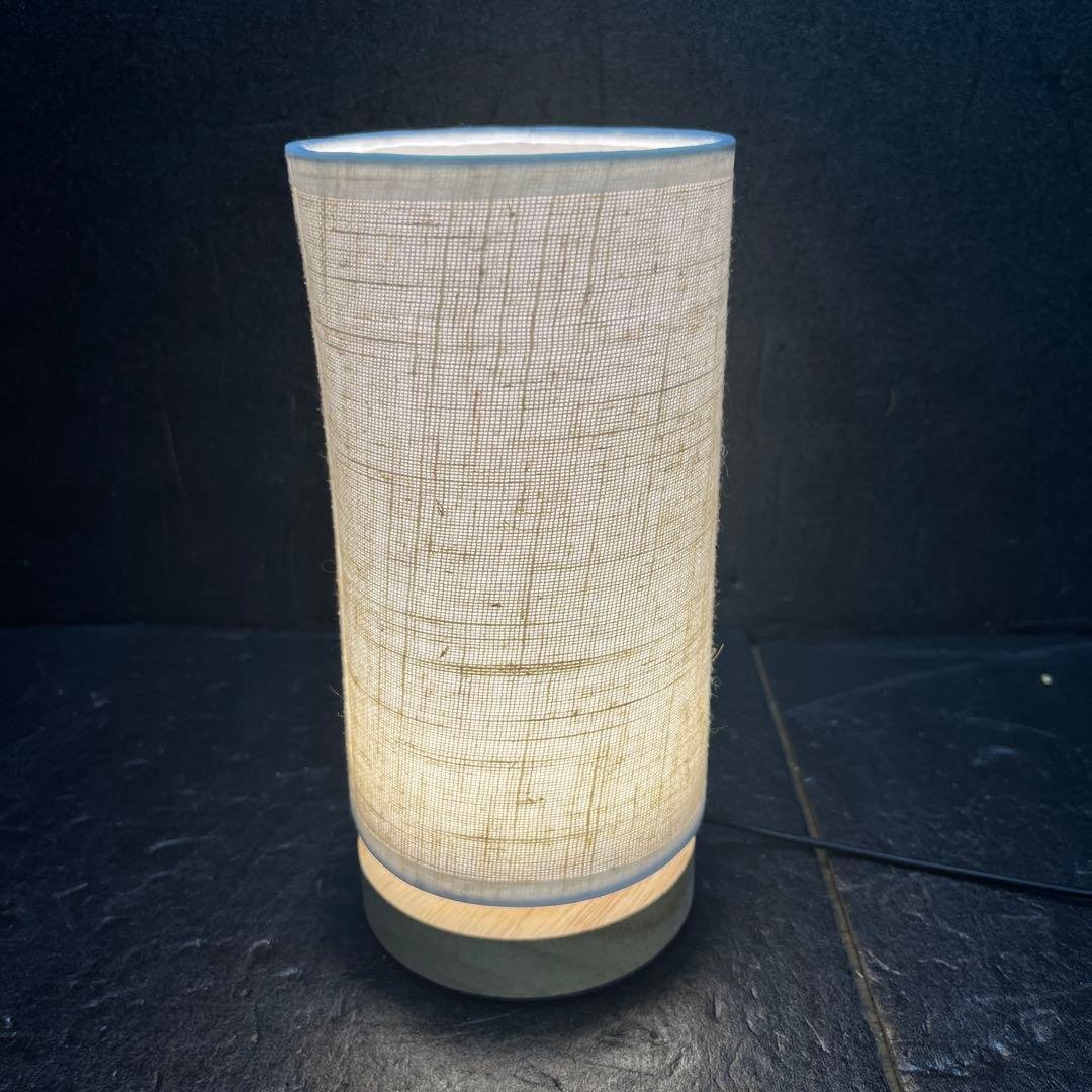 Linen Fabric Cylindrical Table Lamp